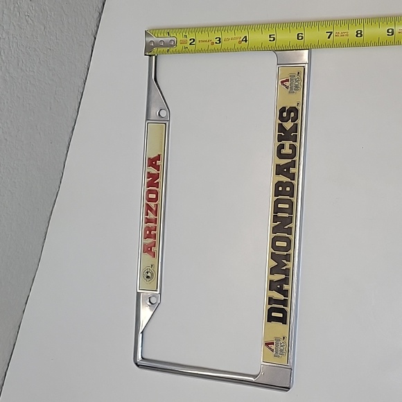 VTG Arizona Diamondbacks Chrome License Plate Frame Genuine Merchandise - Picture 3 of 12